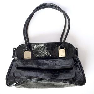 3/$20 Black patent medium size handbag